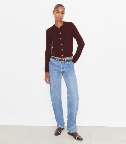 Tory Burch Cashmere Cardigan - Merlot
