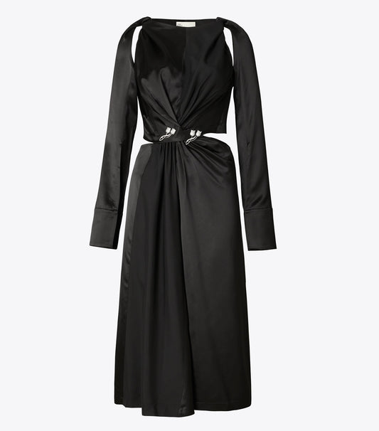 Tory Burch Twisted Viscose Dress - Black