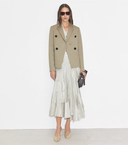 Tory Burch Wool Blend Blazer - Taupe Gray