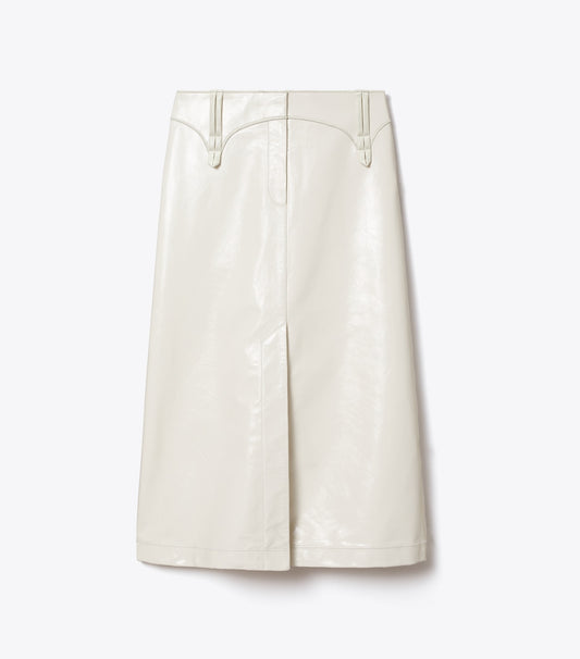 Tory Burch Leather Skirt - Cream