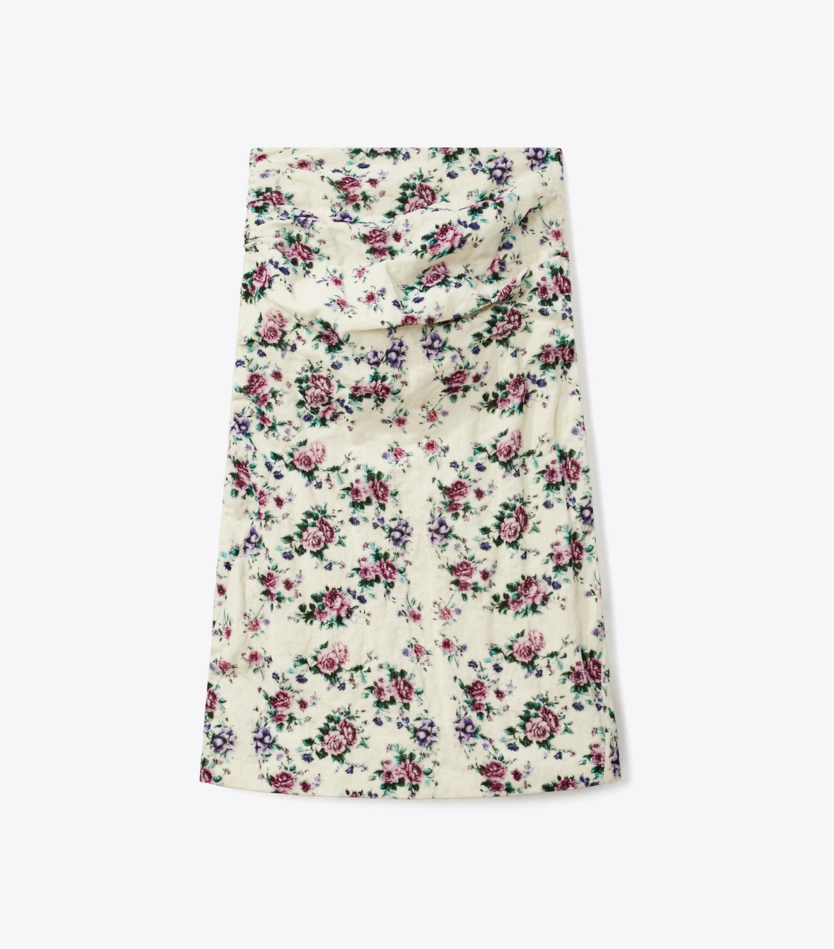 Tory Burch Printed Cotton Velvet Skirt - Purple Floral