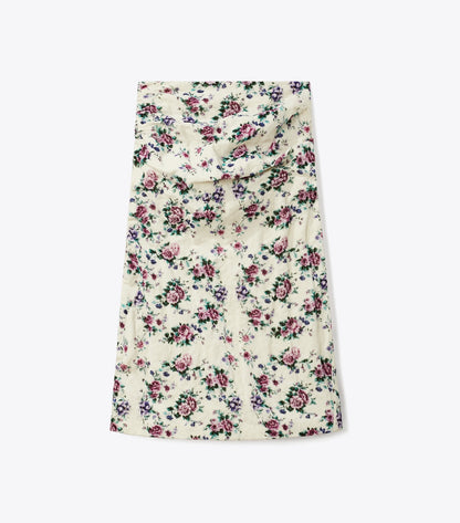Tory Burch Printed Cotton Velvet Skirt - Purple Floral