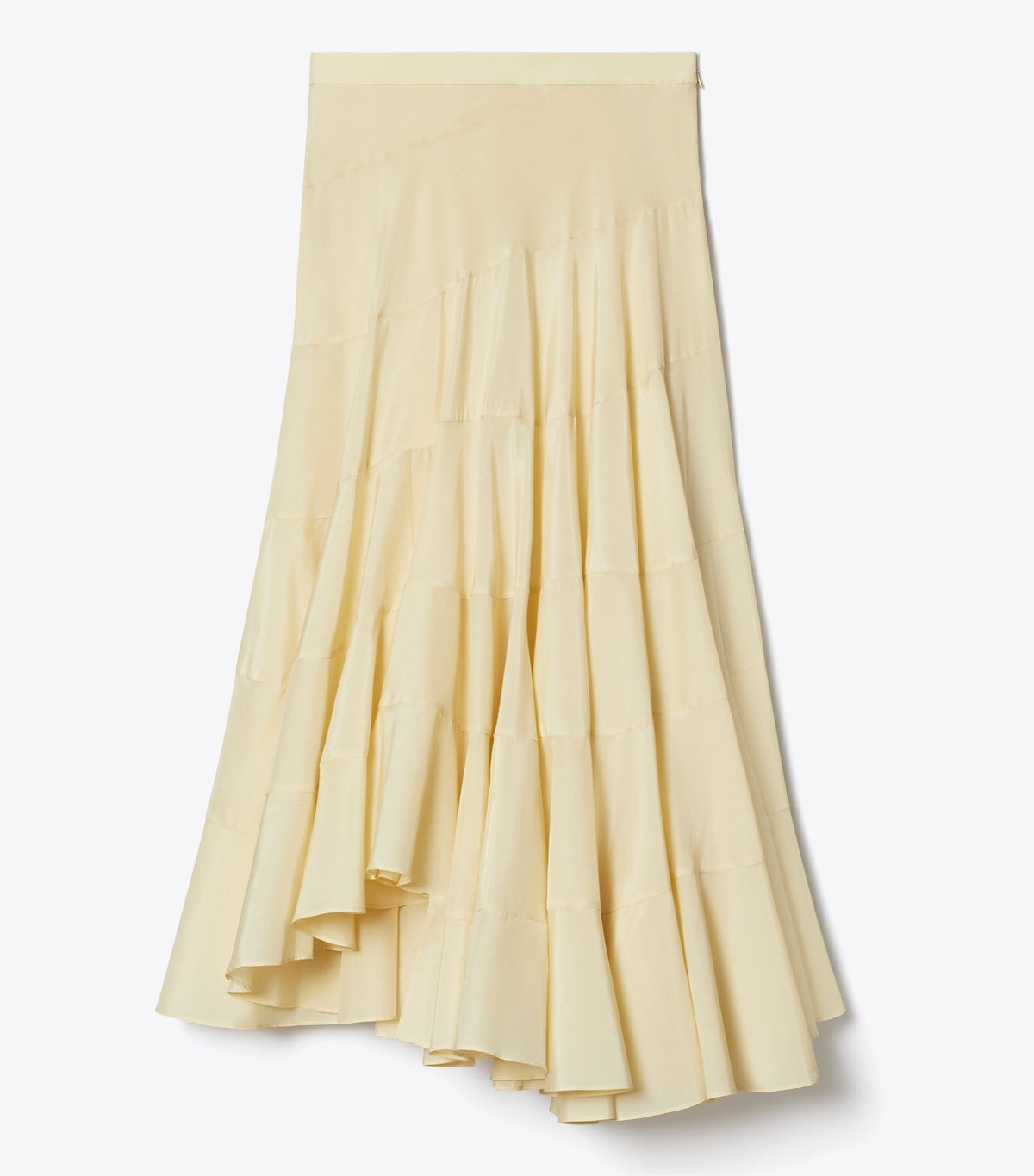 Tory Burch Flared Cotton Silk Skirt - Pale Almond