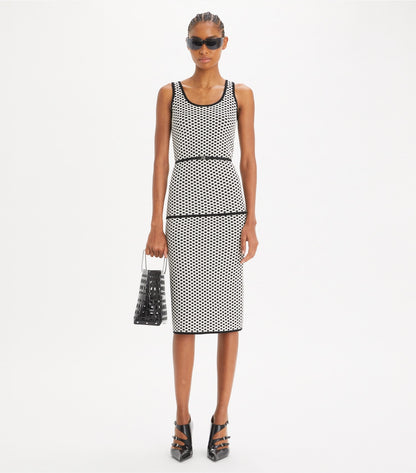 Tory Burch Jacquard Skirt - Black / New Ivory