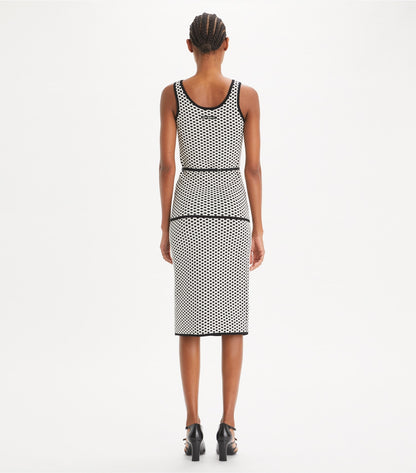 Tory Burch Jacquard Skirt - Black / New Ivory