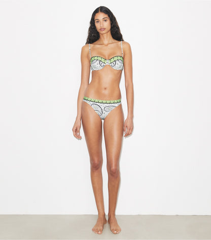 Tory Burch Printed Underwire Bikini Top - Mint Cockatoo