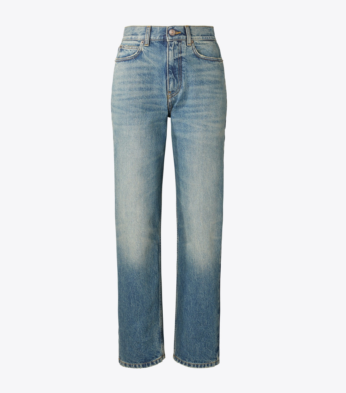 Tory Burch Straight Wide-Leg Jean - Classic Vintage Blue Wash