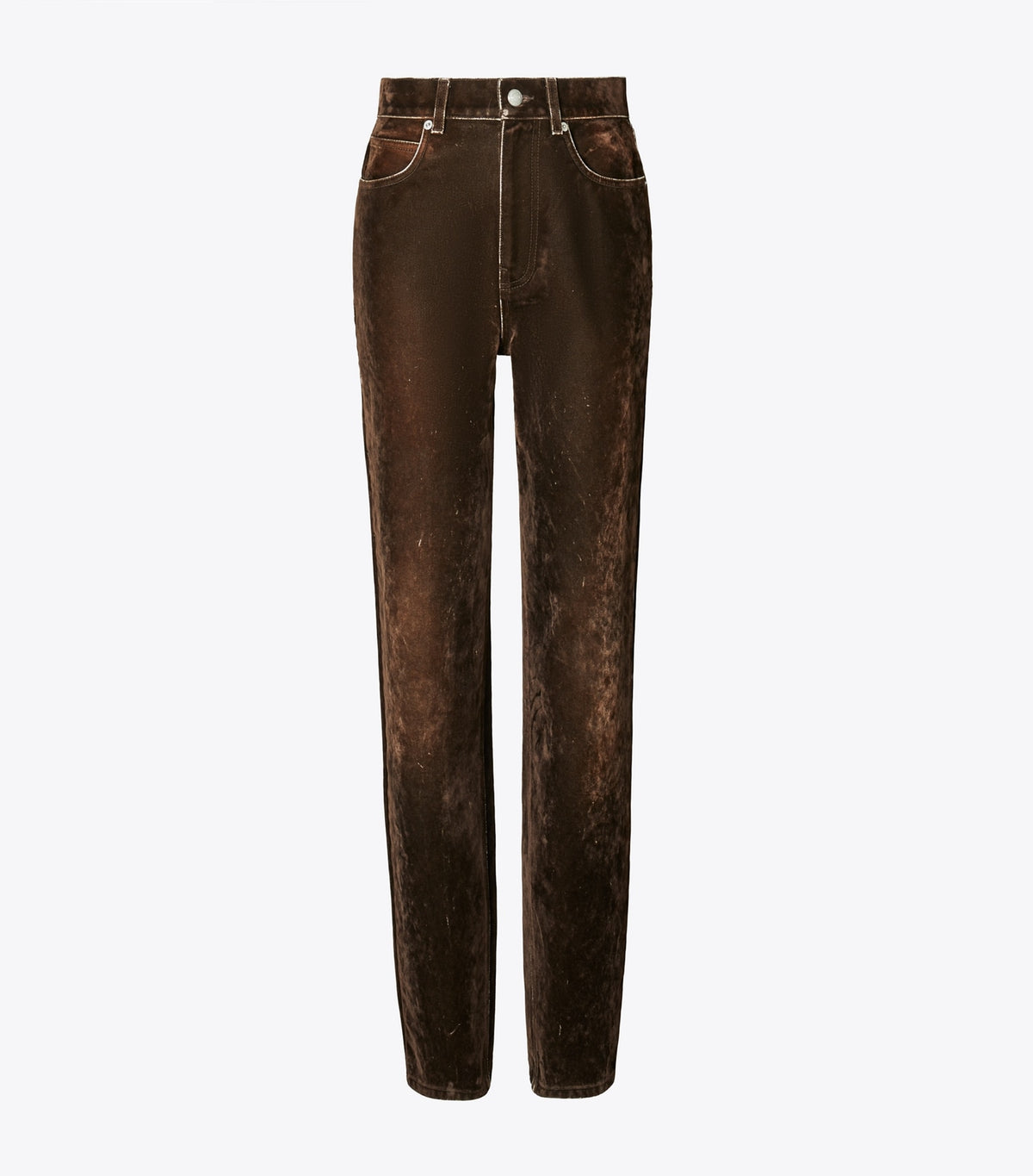 Tory Burch Straight-Leg Jean - Dark Brown