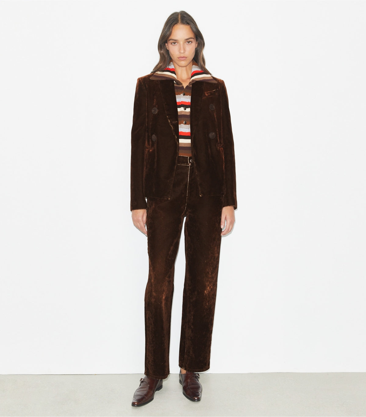 Tory Burch Straight-Leg Jean - Dark Brown