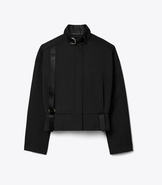 Tory Burch Wool Bomber Jacket - Night Shadow