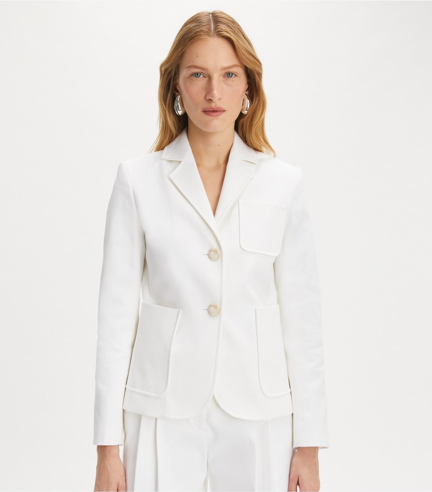 Tory Burch Cotton Twill Jacket - White