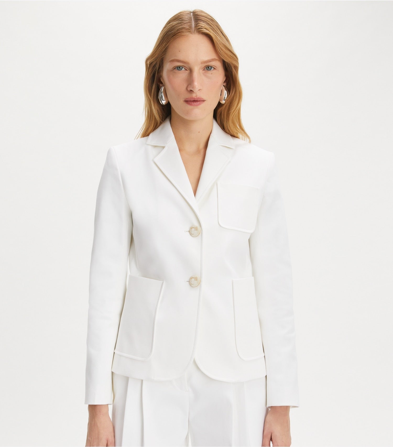Tory Burch Cotton Twill Jacket - White