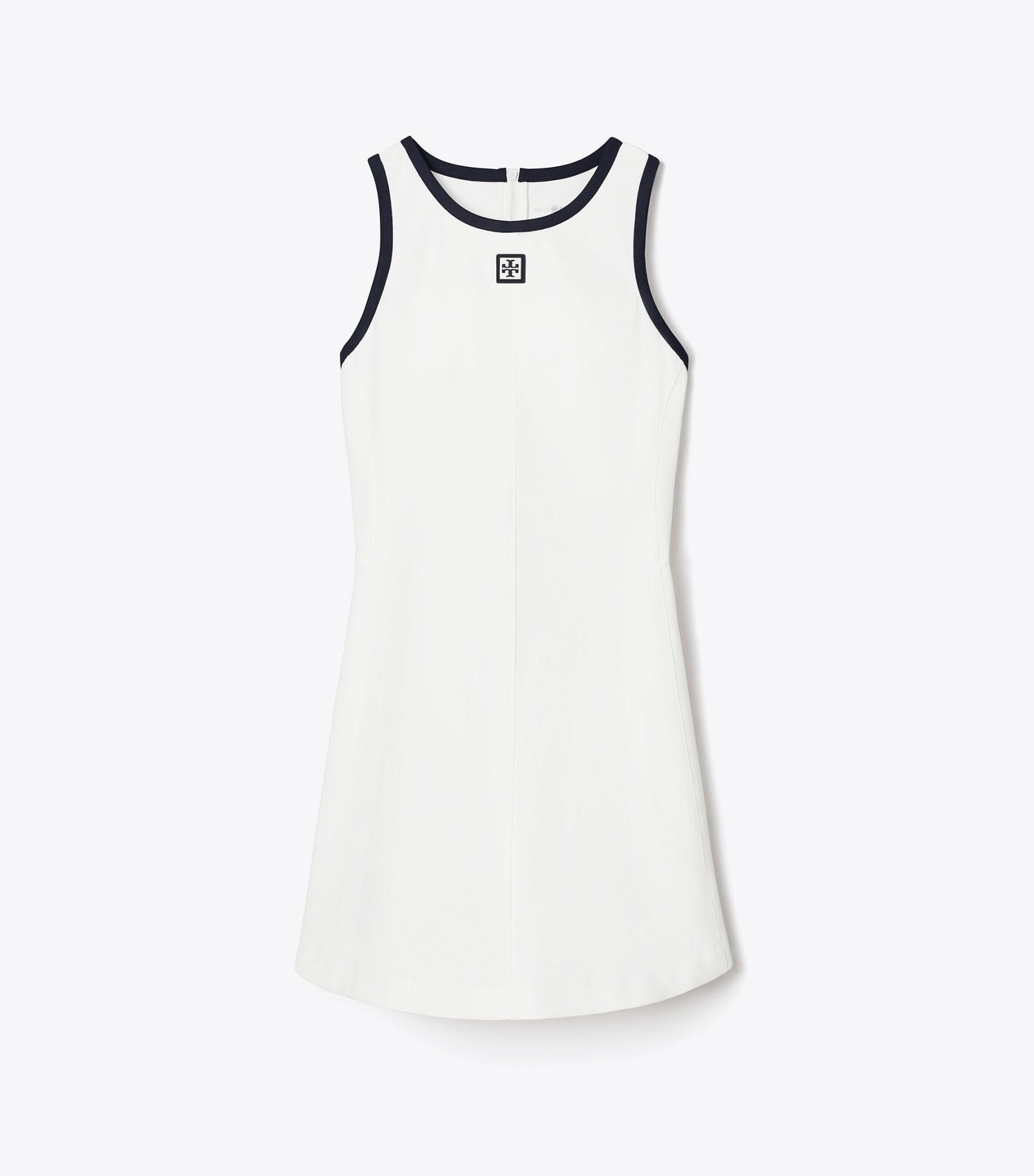 Tory Burch Jersey Racerback Tennis Dress - Snow White / Deep Navy