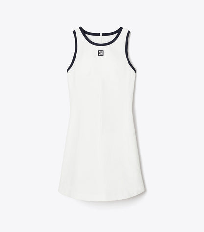Tory Burch Jersey Racerback Tennis Dress - Snow White / Deep Navy