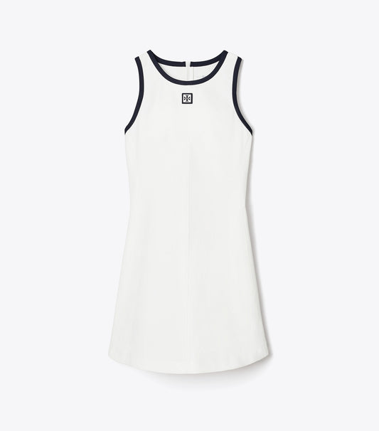 Tory Burch Jersey Racerback Tennis Dress - Snow White / Deep Navy