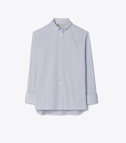 Tory Burch Striped Cotton Shirt - Blue Stripe
