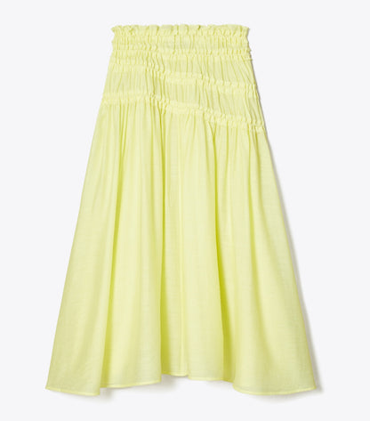 Tory Burch Smocked Viscose Skirt - Lumen