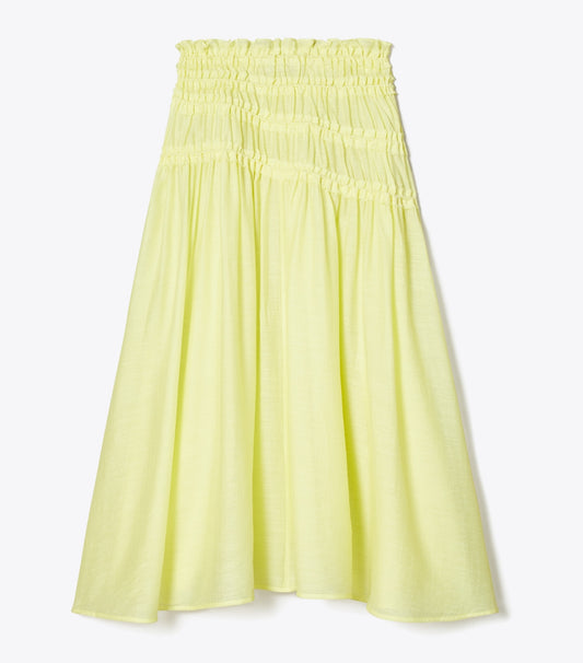 Tory Burch Smocked Viscose Skirt - Lumen