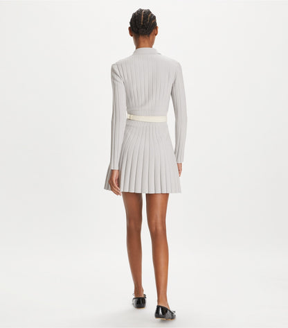 Tory Burch Viscose Knit Polo Dress - Dewy Gray
