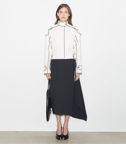 Tory Burch Cotton Bomber Jacket - Marshmallow