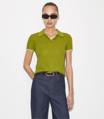 Tory Burch Wool Polo - Bright Green