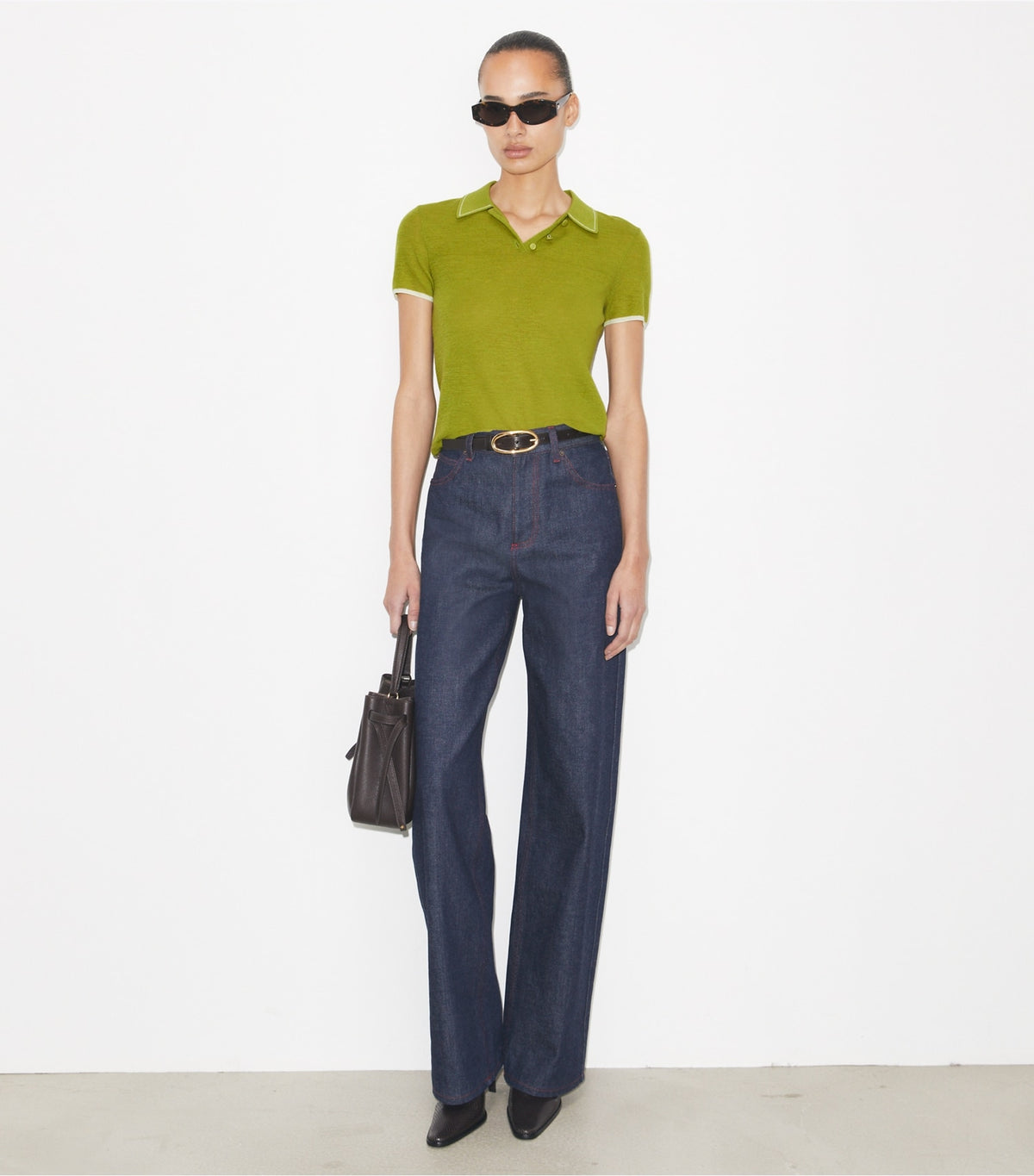 Tory Burch Wool Polo - Bright Green