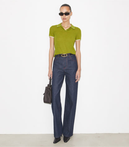 Tory Burch Wool Polo - Bright Green