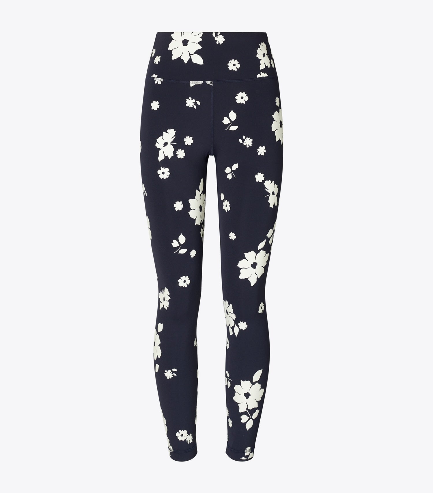 Tory Burch Printed Nylon Legging - Medium Navy Contrast Floral