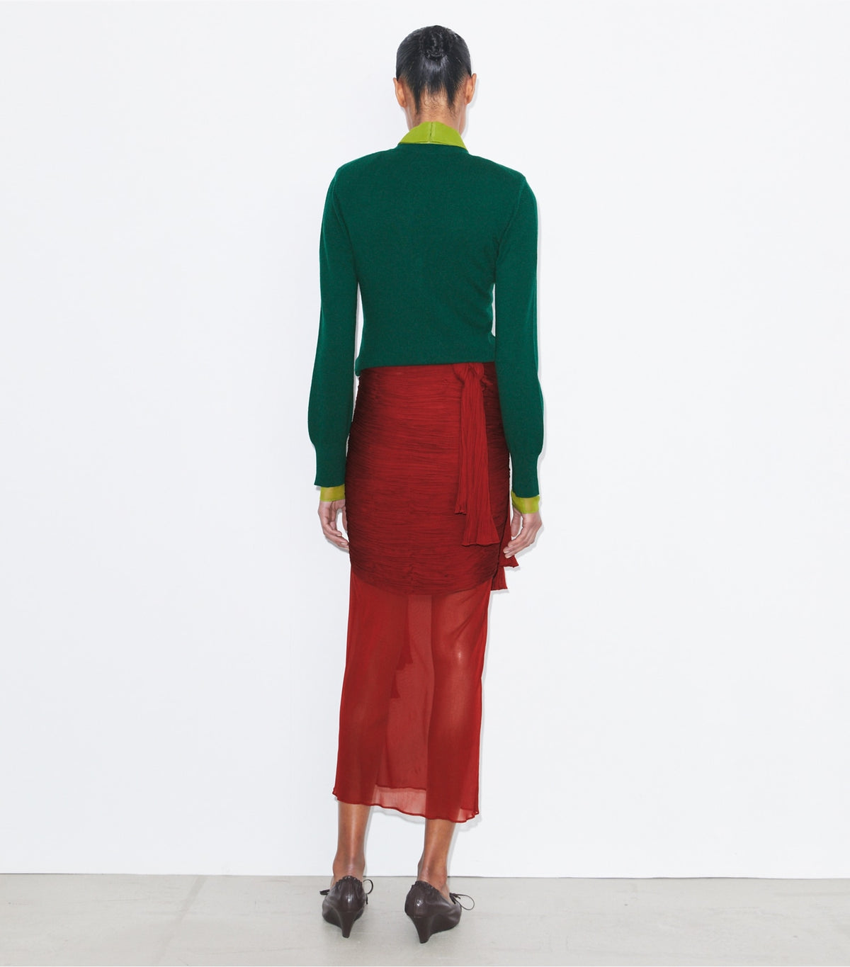 Tory Burch Knotted Viscose Skirt - Cranberry