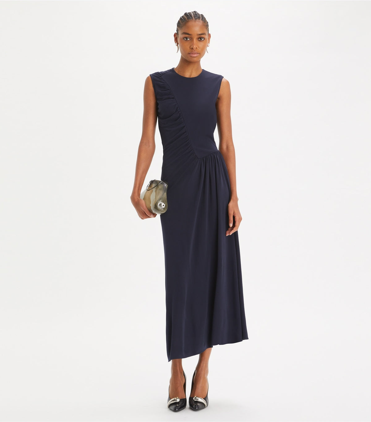 Tory Burch Jersey Crepe Dress - Medium Navy