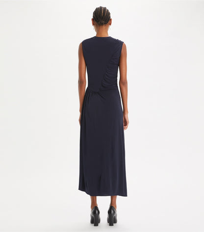 Tory Burch Jersey Crepe Dress - Medium Navy