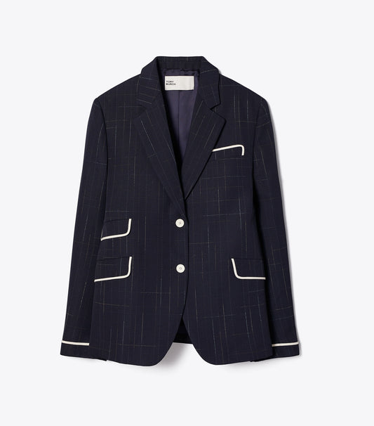 Tory Burch Buddy Wool Jacket - Dark Navy / Copper