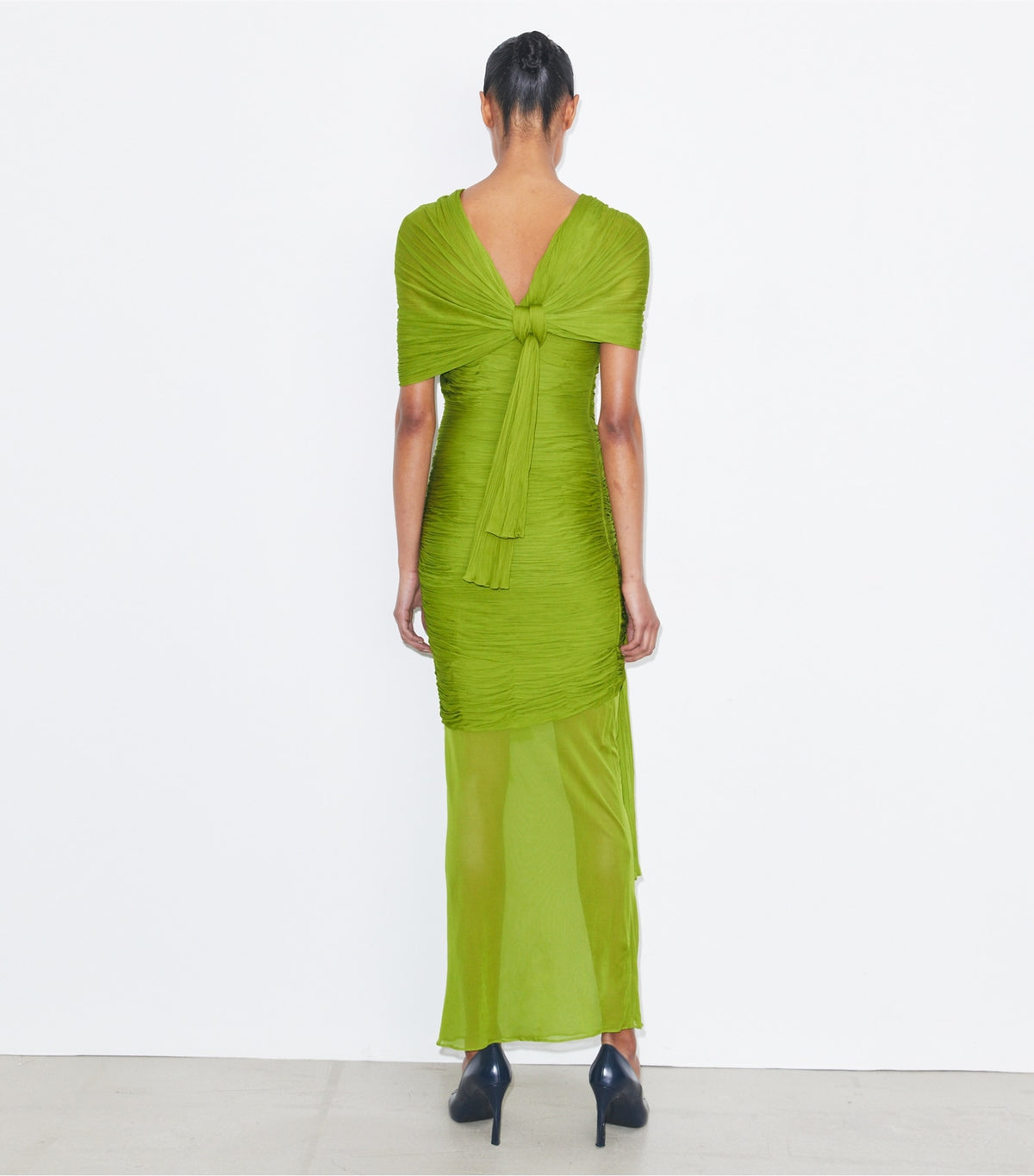 Tory Burch Knotted Viscose Dress - Faded Green