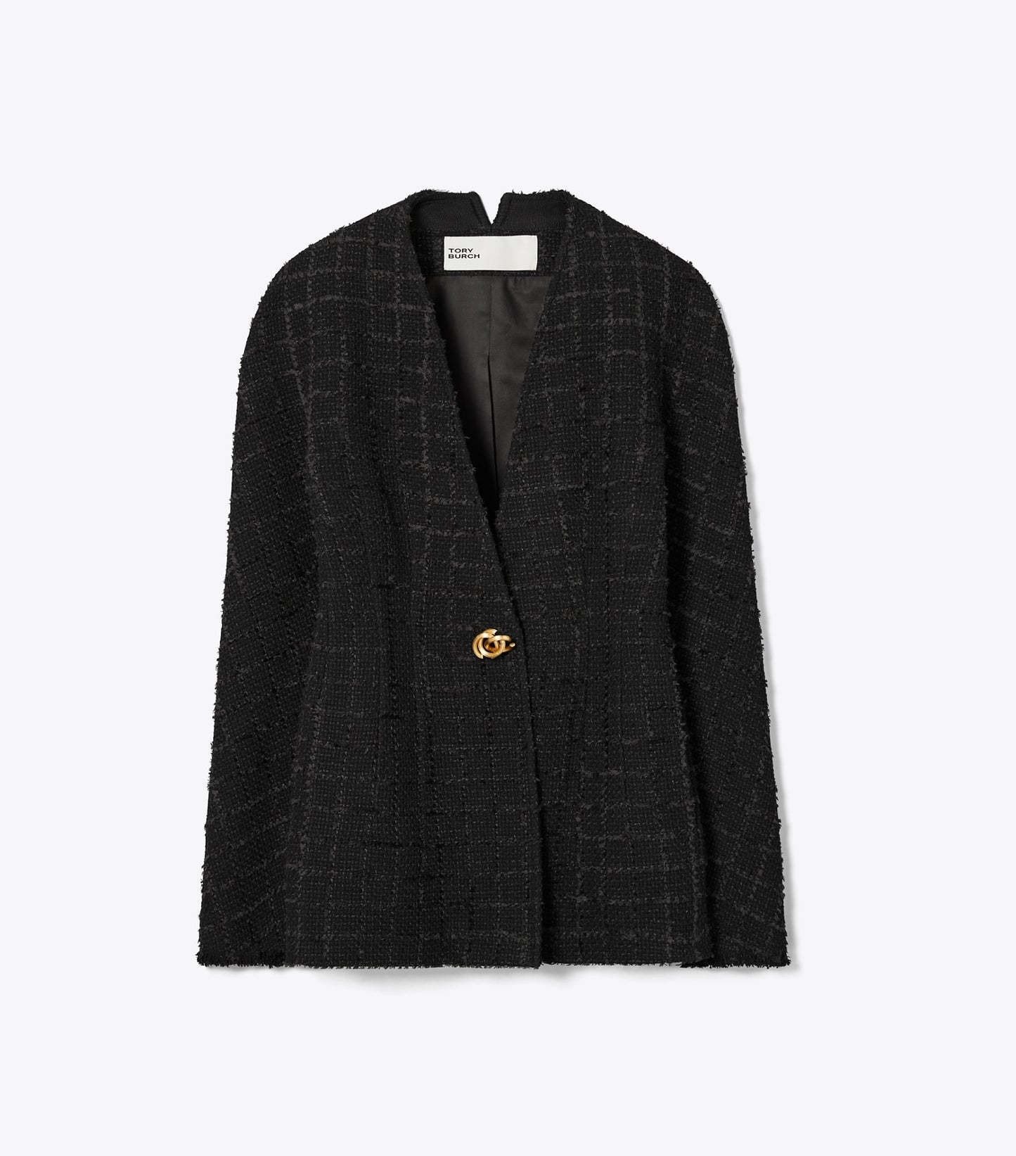 Tory Burch Slim Tweed Jacket - Black/Black