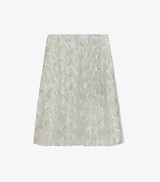 Tory Burch Embellished Sequin Skirt - Marshmallow