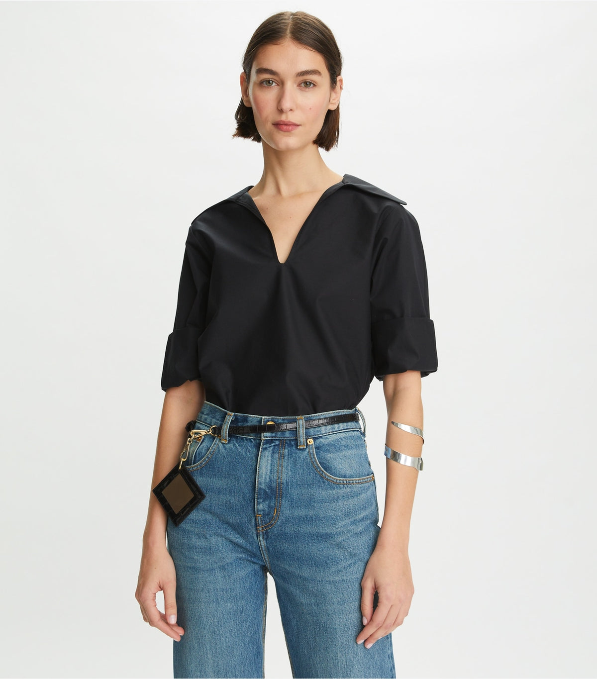 Tory Burch Cotton Poplin Tunic - Black