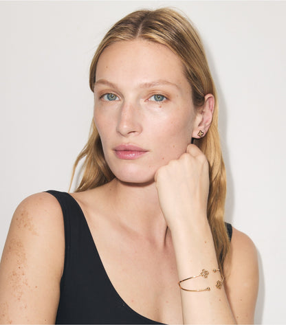 Tory Burch Forget Me Not Open Cuff - Tory Gold
