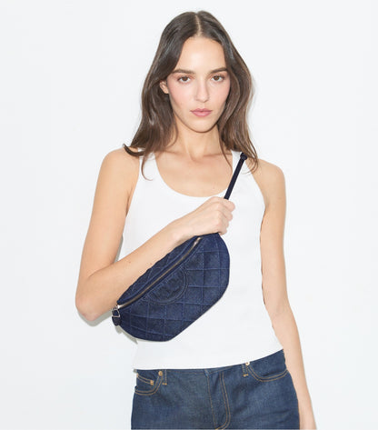 Tory Burch Fleming Denim Charm Belt Bag - Blue