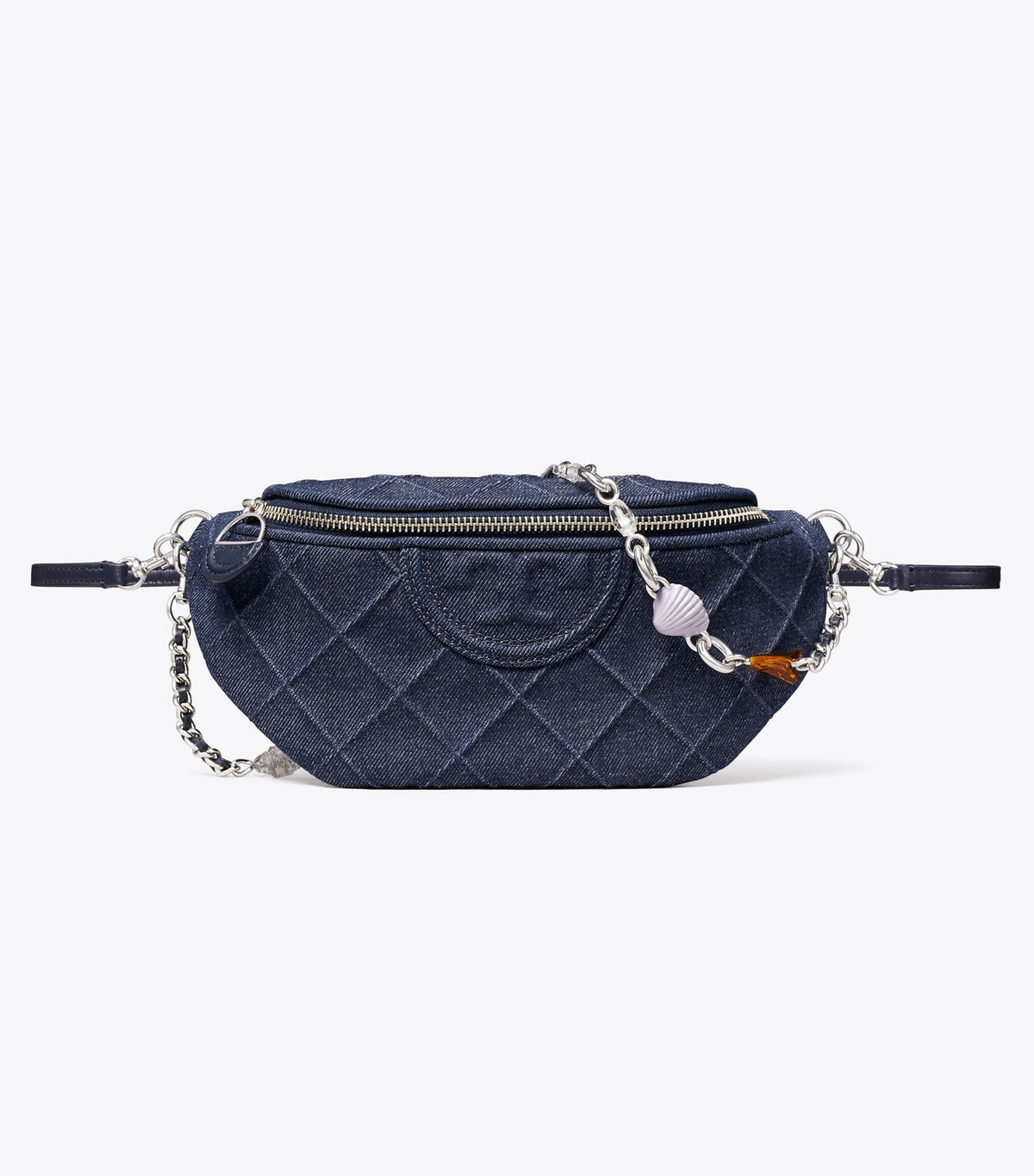 Tory Burch Fleming Denim Charm Belt Bag - Blue