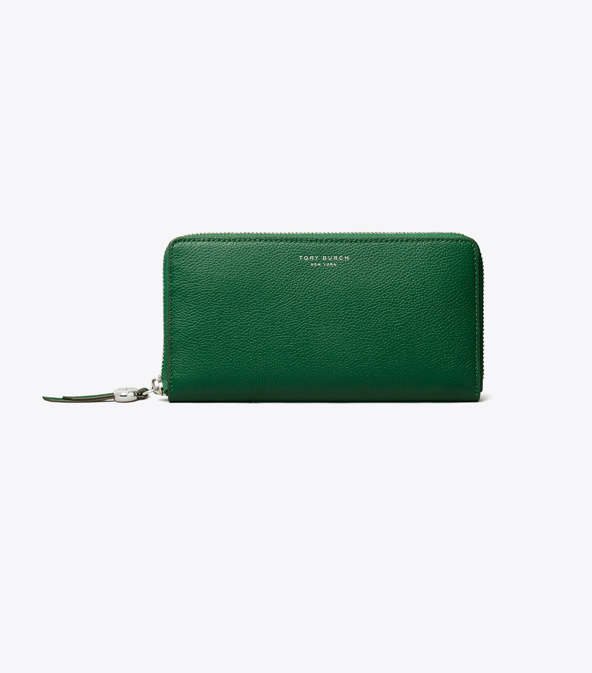 Tory Burch Leather Zip Continental Wallet - Dark Kale