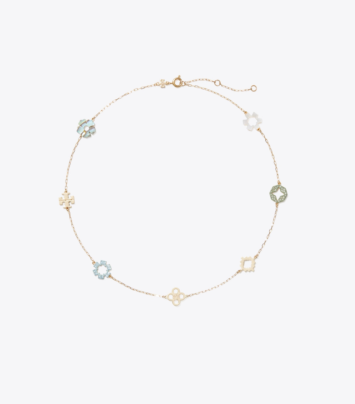 Tory Burch Forget Me Not Pavé Necklace - Tory Gold / Multi