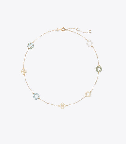 Tory Burch Forget Me Not Pavé Necklace - Tory Gold / Multi