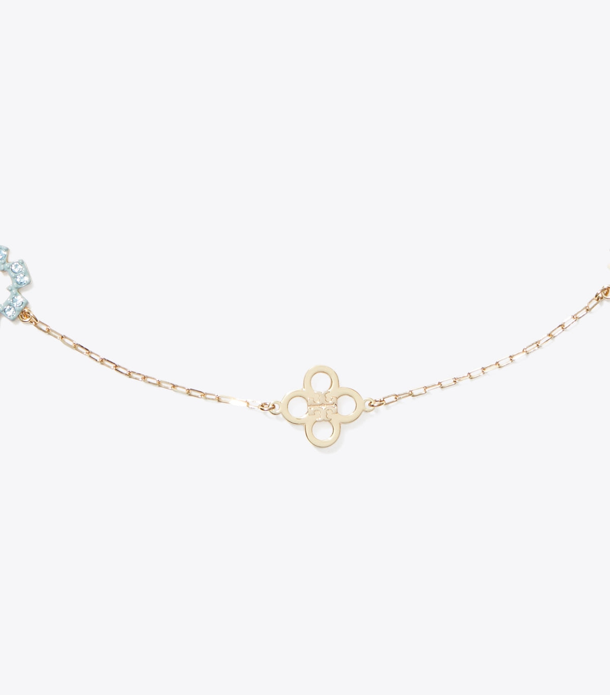 Tory Burch Forget Me Not Pavé Necklace - Tory Gold / Multi