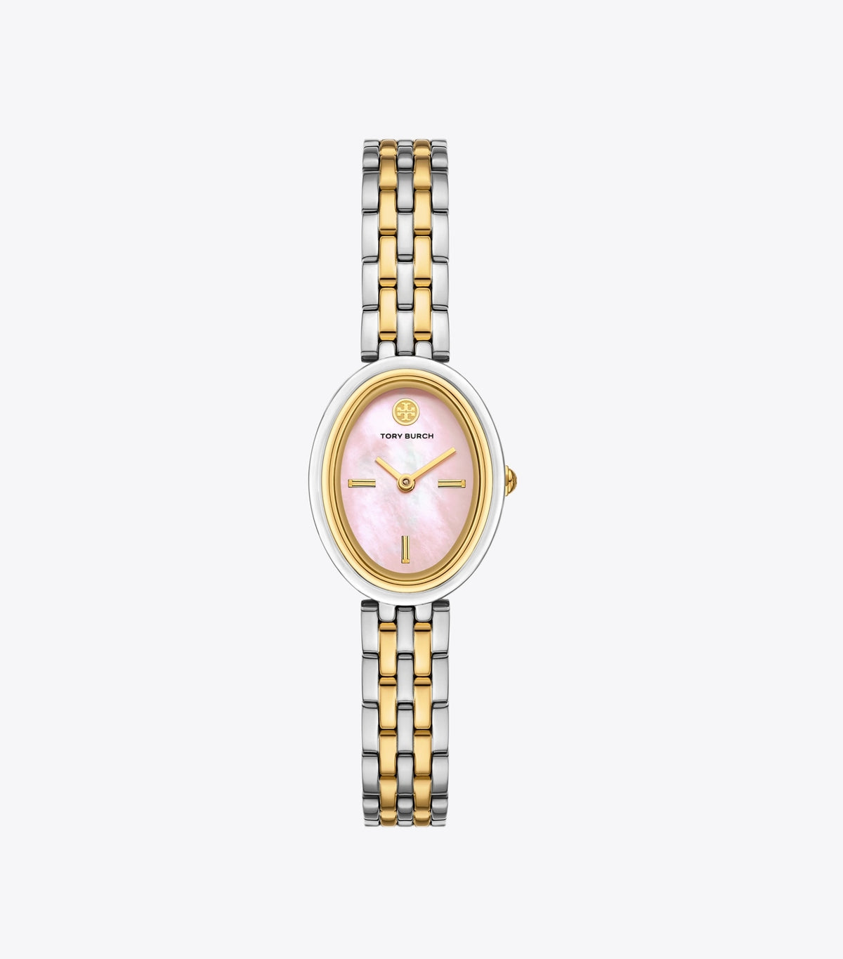 Tory Burch Oval Watch - Light Pink Tinted Mop/Two-Tone