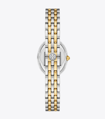 Tory Burch Oval Watch - Light Pink Tinted Mop/Two-Tone