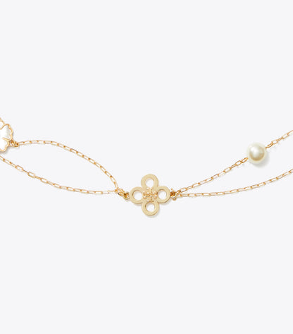 Tory Burch Forget Me Not Layered Necklace - Tory Gold / Mother Of Pearl