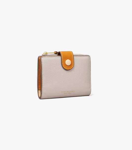 Tory Burch Colorblock Bi-Fold Wallet - Bay Gray Multi