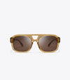 Transparent Yellow Brown/Solid Brown