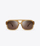 Transparent Yellow Brown/Solid Brown