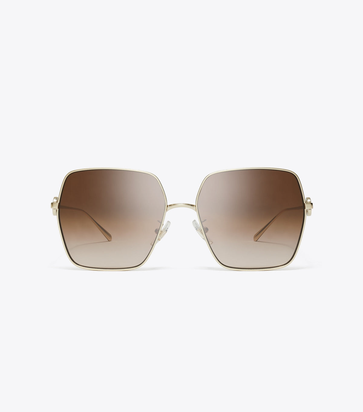 Tory Burch Miller Oversized Square Sunglasses - Brushed Light Gold/Brown Gradient